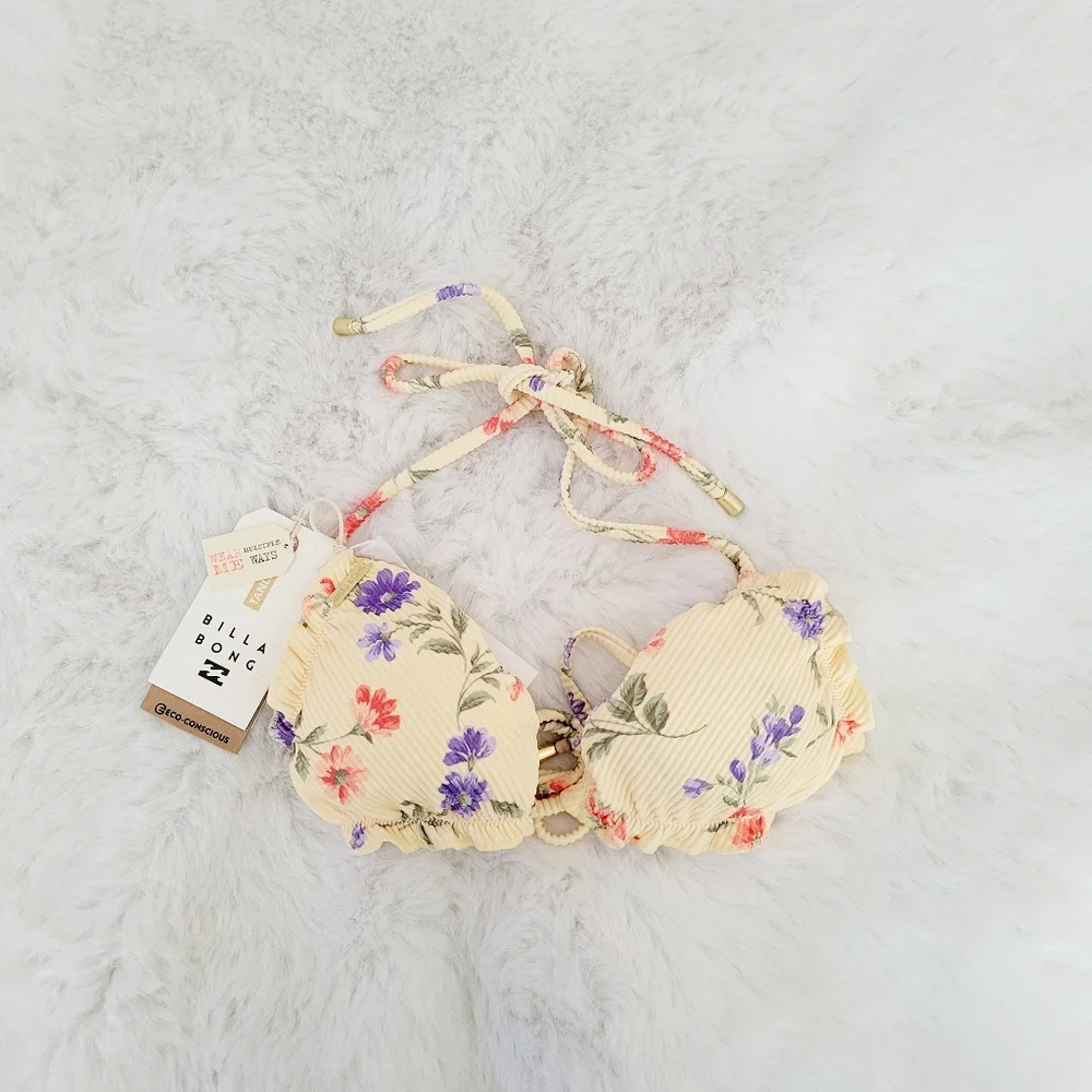 👒BILLABONG KISMET LULA TRI BIKINI TOP SIZE XL/14